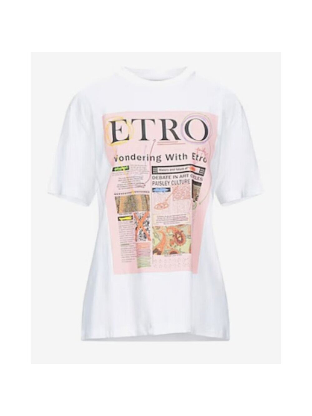 Etro archive print cotton tee White Size 10